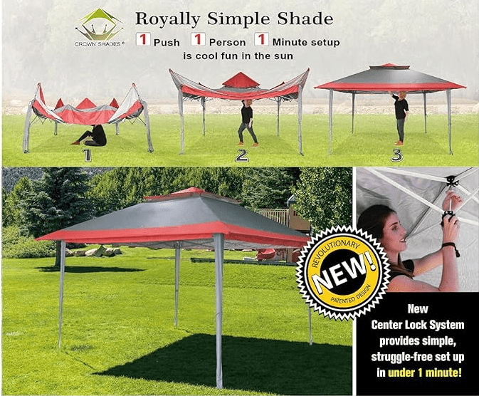 CROWN SHADES 13x13 Pop Up Gazebo