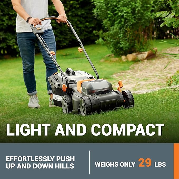 Worx 40V 14" Cordless Lawn Mower for Small Yards