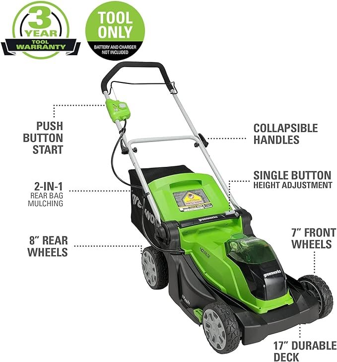 Greenworks 40V 17 inch Cordless Lawn Mower