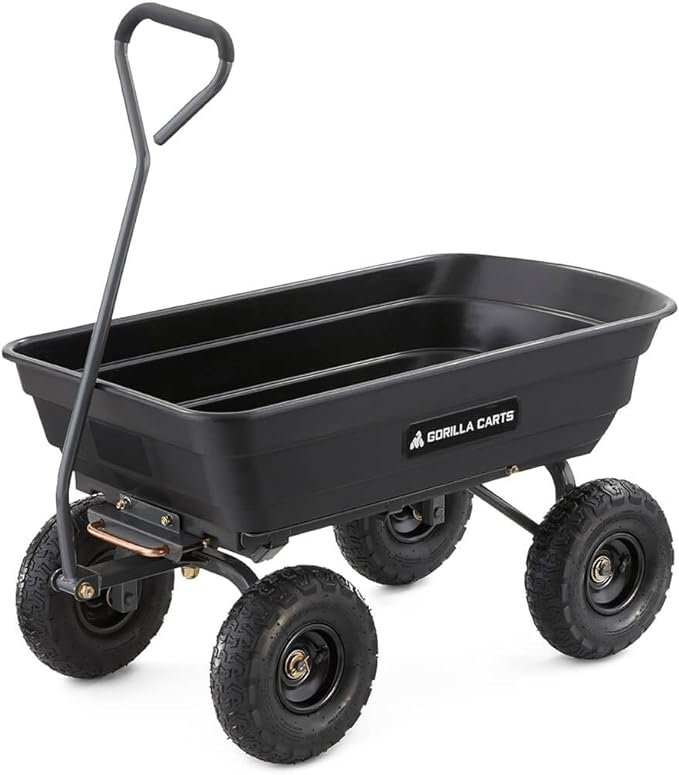 Gorilla Carts Poly Garden Dump Cart