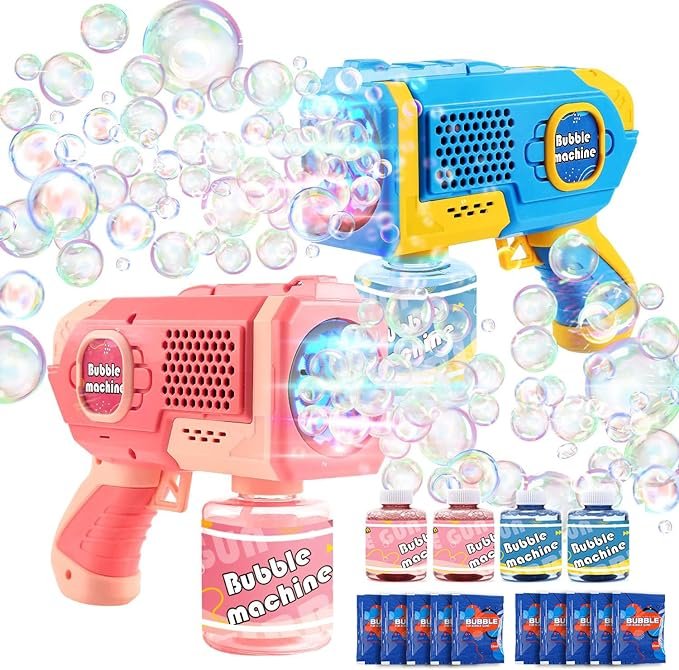 EagleStone 2 Pack Bubble Gun Machine for Kids