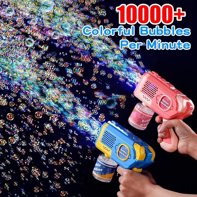 EagleStone 2 Pack Bubble Gun Machine for Kids