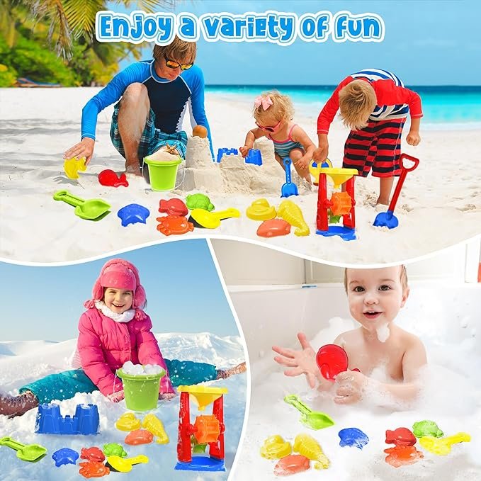 Beach Toys, 19 Piece Sand Toys Set