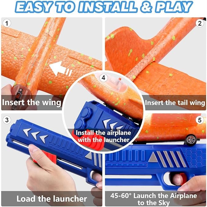 3 Pack Airplane Launcher Toy,